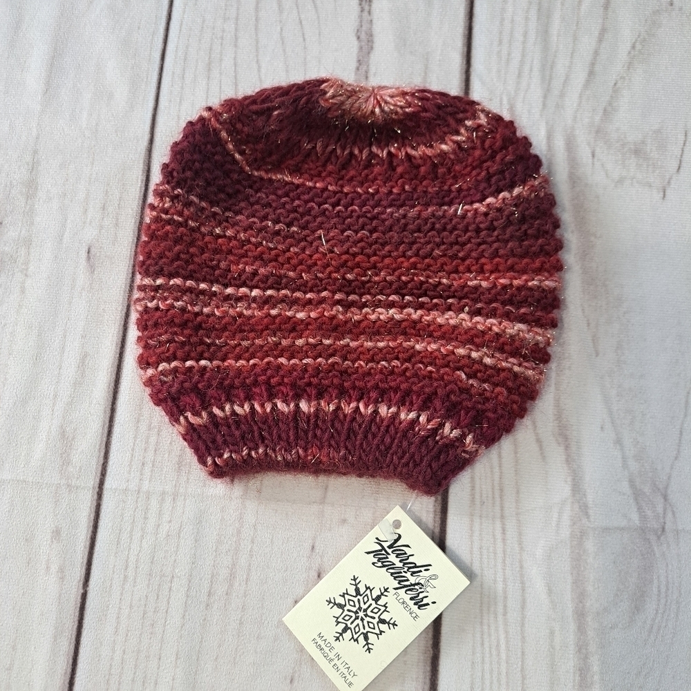 Nardi & Tagliaferri Hat Beanie Red Wool Blend